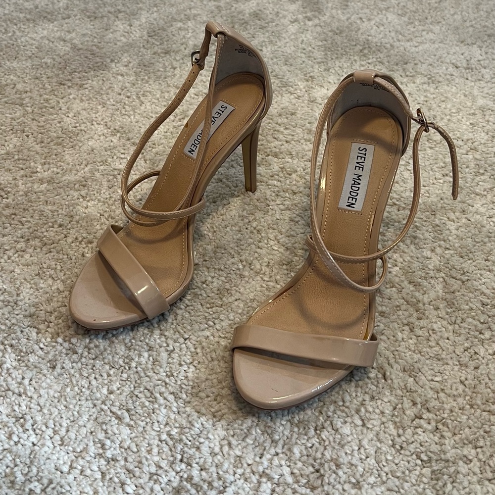 Steve Madden Nude Strappy Heels
